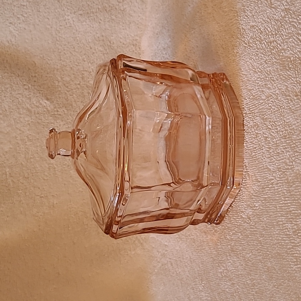Vintage Pink Glass Candy Dish